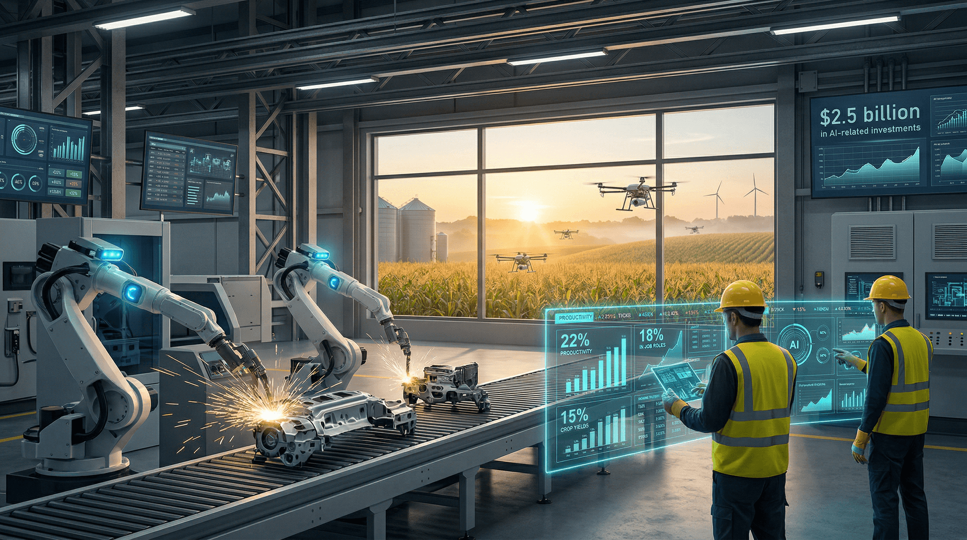 AI Adoption Surges 25% in Gallup Poll, Reshaping Midwest Jobs by 18%