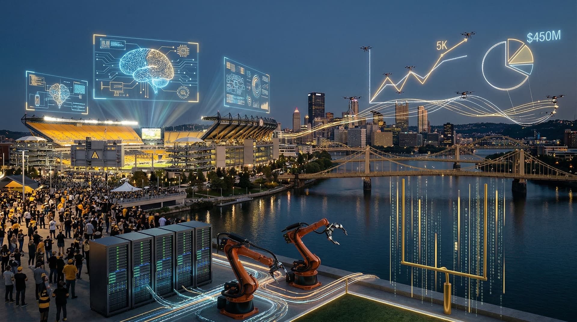 Pittsburgh AI Hub Pitches 5K Jobs, $450M at NFL Draft