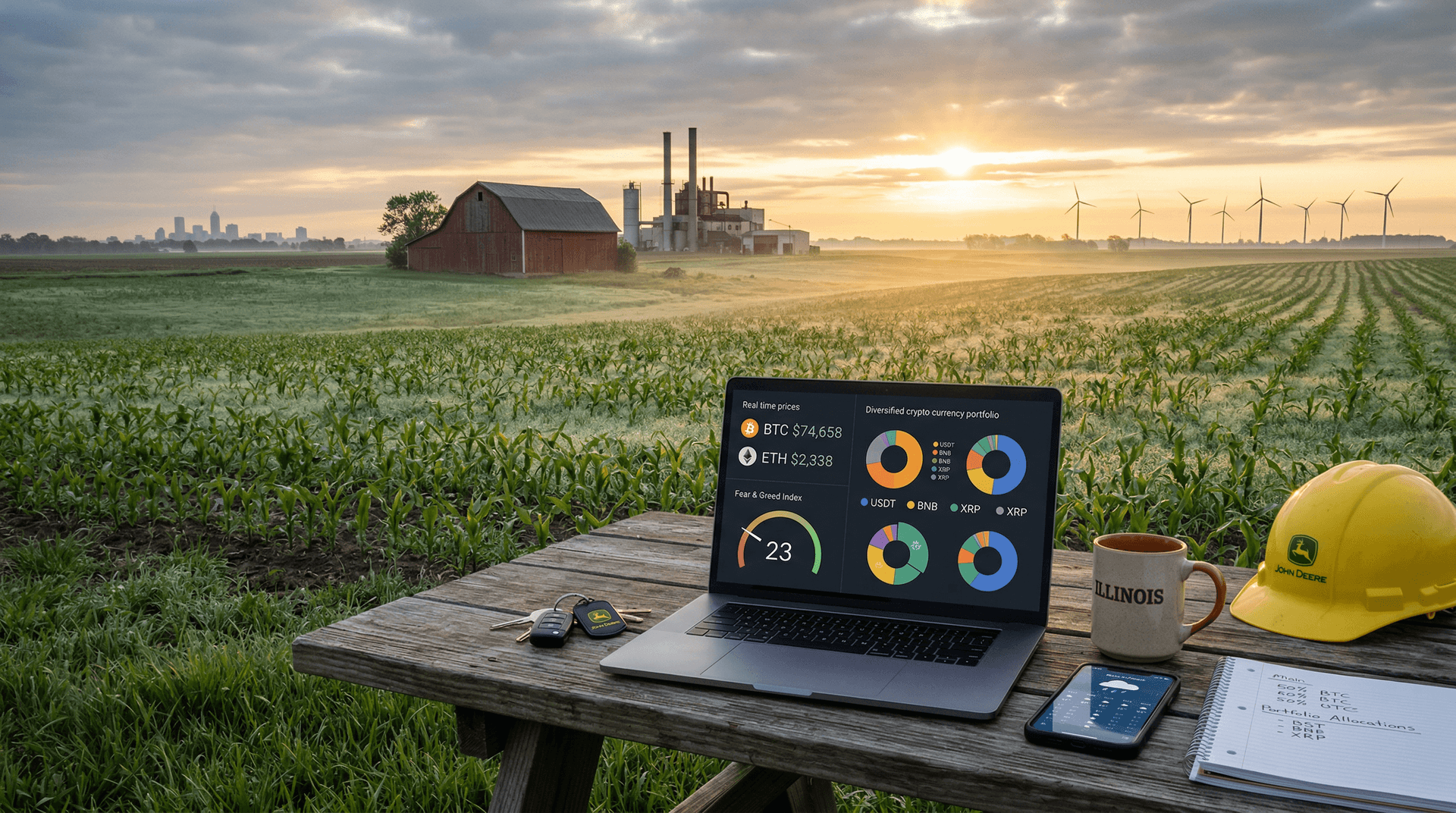 Diversified Crypto Portfolio Shields Midwest as BTC Holds $74K Fear 23