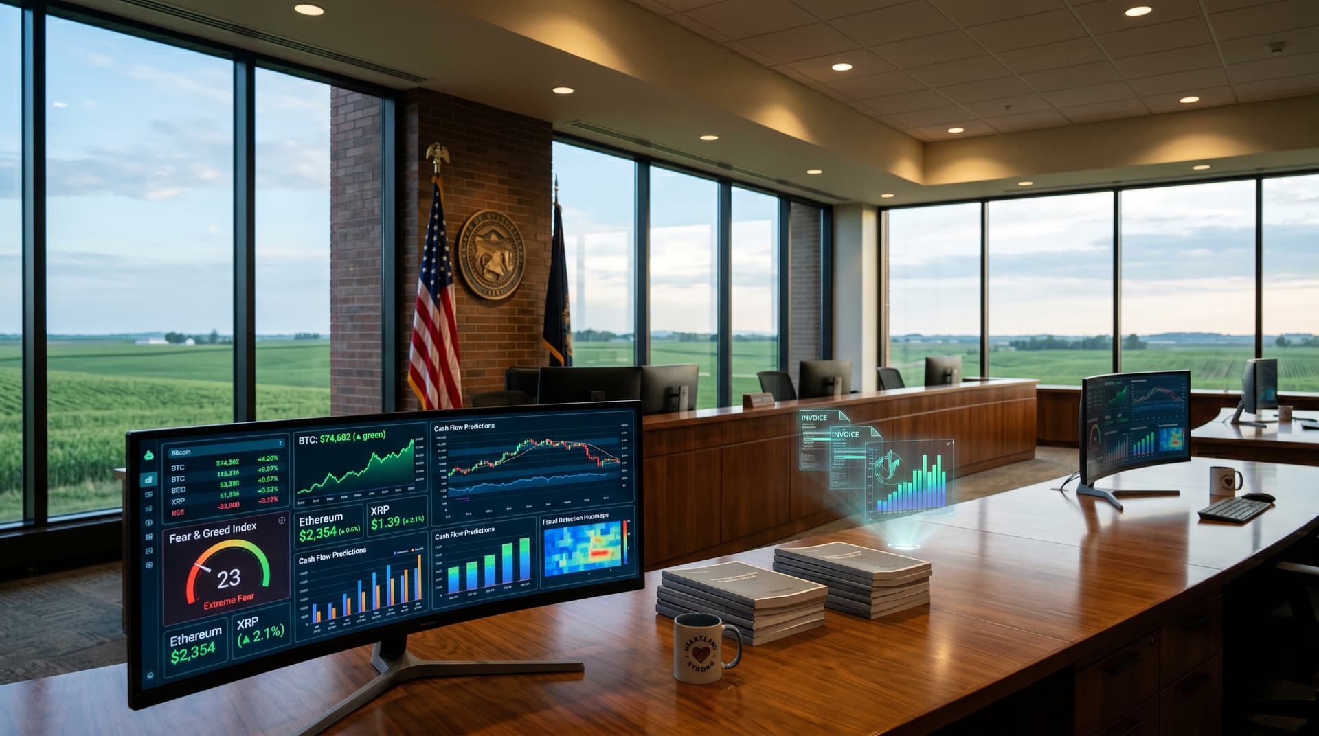 AI Treasurer Savings Slash Midwest Costs as Bitcoin Hits $74,682 Amid Fear