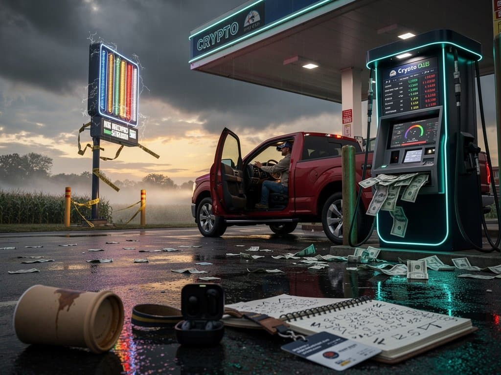 Bitcoin ATM at rural Illinois gas station shows scam rates amid BTC dip and fear index